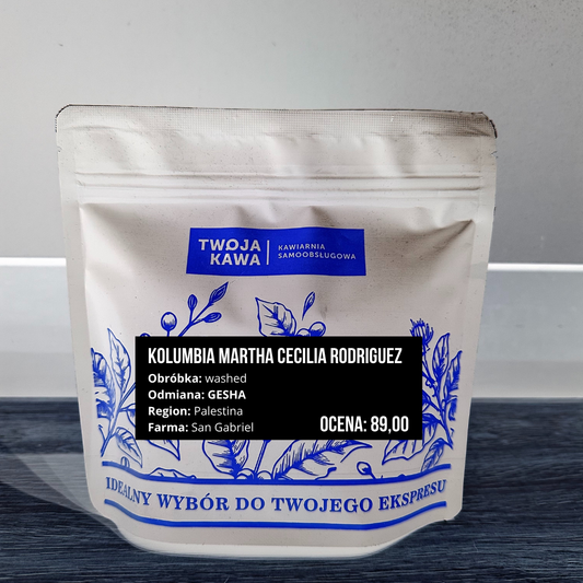 Kawa Ziarnista Specialty – KOLUMBIA MARTHA CECILIA RODRIGUEZ – Gesha – washed – 250g
