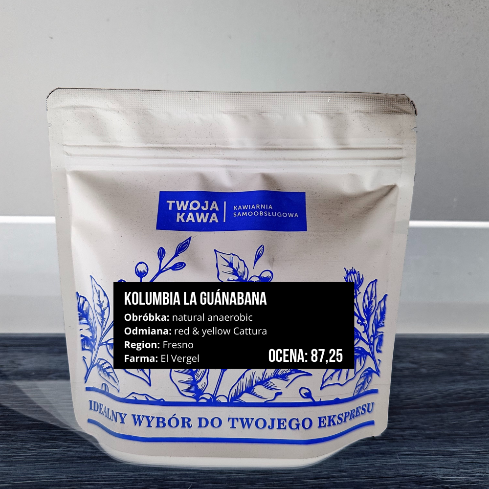 Kawa Ziarnista Specialty – KOLUMBIA LA GUÁNABANA – natural anaerobic – 250g